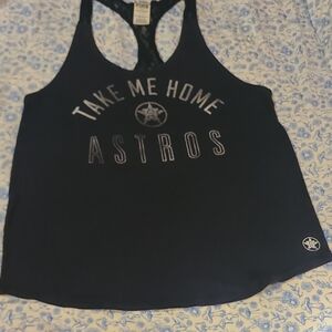 PINK Victoria's Secret Black Racerback Tank Top